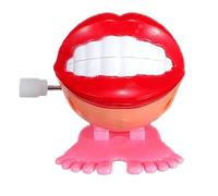 Juguete de dientes castañeteantes - Juguete de cuerda para caminar con dientes balbuceantes | Broma de mordaza para dentaduras postizas que caminan con pies en movimiento para niños y adultos | Acceso