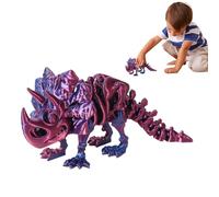 Juguete de dinosaurio impreso en 3D -Figura articulada Fidget, modelo de dinosaurio flexible, escultura de articulación móvil, pieza de decoración de escritorio realista | para estante, mesa, mostrado