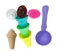 Juguete de en forma de cono de hielo, 7 piezas divertidos divertidos creativos coloridos, juego de juguetes de playa para niñas y niños, para uso familiar con amigos adolescentes y niñas