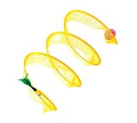 Juguete de en para gatos, plegable, interactivo, portátil | Juguete de túnel de resorte en espiral para gatitos, conejos, hurones, interiores y exteriores, puerta, hogar