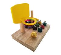 Juguete De Entrenamiento Para Loros - Ring Toss Gym 13x9x11cm, Actividad De Inteligencia Aves | Juguete para el desarrollo del cerebro para cacatúas, tortolitos, periquitos, pinzones canarios, jaula c