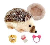 Juguete de erizo - Figura de muñeca animal de silicona, modelo complementario de 5 pulgadas | Lindo juego de decoración de almohadilla para dormir, mini de animal realista, figura de exhibición