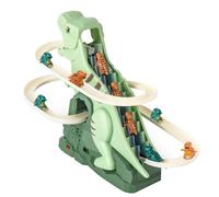 Juguete de Escalada de escaleras de Dinosaurios eléctricos - Juego de Carreras Musicales, Juego de Escalada para niños pequeños | Pista de Juguete de luz y Sonido, rampa de Autos de Interactivo p