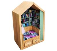 Juguete de estante antiestrés, pequeña biblioteca con libros pequeños | Innovador juego de decoración de libros de sala de lectura antiestrés,Estantería de libros Único, escenario Miniatura