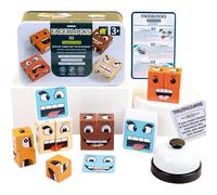 Juguete de expresión de madera, Puzzle de Madera de Expresión Facial, juego de dados interactivo, Bloque de Construcción de Cara MáGica, para niños como juego familiar con timbre