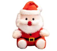 Juguete de felpa de Navidad: linda muñeca de Santa Claus, adorable decoración de vacaciones, figura de Santa rellena de 9.8 pulgadas, novedad de temporada coleccionable, adorno suave festivo, regalo d