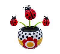 Juguete de flor bailarina con energía solar, figura de bailarina solar, juguete animado de bailarina de cabeza de bobblehead, decoración de alféizar de ventana de coche, adorno de baile solar de