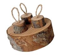Juguete de forraje para mascotas pequeñas para hámster, conejos, dispensador de aperitivos de madera, accesorio de jaula para golosinas de animales pequeños, juguete de madera natural para mascotas