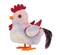 Juguete de gallo que camina, alas batientes Imitadas Doudou Suave Chickin, Doudou Educativo para - Juego de Despertar y Descubrimiento Divertido