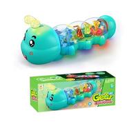 Juguete de Gateo con Diseño de Oruga, Juguete para Tummy Time con Luz y Música, Juguetes Educativos Interactivos con Luces Musicales para Gatear, Regalos de Cumpleaños para Niños y Niñas de 1 a 2 Años