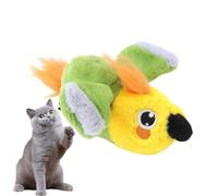 Juguete de gato con alas batientes, loro de peluche móvil | Juegos eléctricos automáticos para gatitos, cachorros, animales pequeños, enriquecimiento y estimulación anti-en