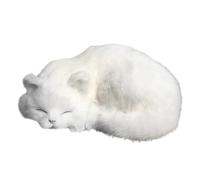 Juguete De Gato De Piel - Gato Lindo Dormido Realista De 8.3 Pulgadas | Lindo Animal De Gato Durmiendo Versátil | Gato De Sueño Divertido De Piel Sintética | Accesorio De Fotógrafo Falso