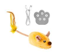 Juguete de gato genérico, interactivo de plush Mice, 12,6 x 2,36 pulgadas Versatile Control Remoto Doll, Portable Light Sound for Kitten Interior, Outdoor Play, Ejercicio, Boredom Relief, Pet Supplies