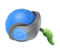 Juguete de gato interactivo - Bola giratoria activa con cola, juguete de gato automático, bola de gato interactivo, juguete de bola para gatos, juguetes para gatos en movimiento irregular