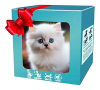 Juguete de Gato Robot, Gatito Electrónico Interactivo, Sonido Realista y Movimiento, Peluche Realista de Cachorro Robot, Ideal para Cumpleaños Infantiles, Juguetes Pequeños White