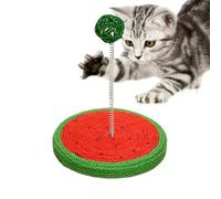 Juguete de gato sisal, juguete de gato sisal,Tarjeta de muerte de gatito interactivo - Juguete interactivo de gatito con bola de primavera para rascarse el ejercicio físico mental de la caza mental