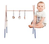 Juguete de gimnasio plegable - Marco de madera de pino ecológico | Juguetes de desarrollo temprano para guardería, sala de recién nacidos, sala de estar, centro de educación infantil Neamou
