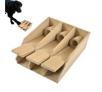 Juguete de golosinas para perros - Alimentador lento con teclado de piano, juguete dispensador interactivo de madera, accesorio de entrenamiento de masticación, uso de juego en interiores, reducción
