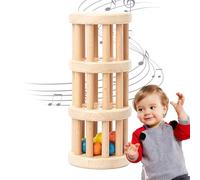 Juguete De Gotas De Lluvia Con Cuentas - Juguete De Lluvia De Madera, Tubo De Sonidos De Lluvia | Tubos De Sonido De Despertar De Sonido, Juguete De Perlas De Estimulación Sensorial, Ayuda Educativa