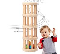 Juguete De Gotas De Lluvia Con Cuentas - Juguete De Lluvia De Madera, Tubo De Sonidos De Lluvia | Tubos De Sonido De Despertar De Sonido, Juguete De Perlas De Estimulación Sensorial, Ayuda Educativa