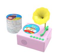 Juguete de gramófono para niños - Unidad de dispositivo de tocadiscos de fonógrafo portátil para niños pequeños, reproductor de música de cuentos para entretenimiento infantil | Juguete educativo para