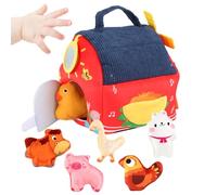 Juguete De Granja De Peluche Para Bebés - Set De Juego Suave Interactivo Portátil Para El Desarrollo | Animales De Granja De Peluche Con Maletín De Transporte | Para Chicos Y Chicas, Niños Pequeños Y
