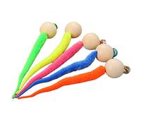 Juguete de gusano para gato, delicias de hierba gatera de felpa elástica, juguetes de bola arrugada para gatos grandes, vibrante amigo interactivo con sonajero, divertidas esferas tambaleantes con