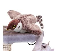 Juguete de hierba gatera de gorrión, juguete para gatos con hierba gatera, juguete de pájaro que chirrea para gatos, juguete de pájaro que rechina, juguetes de enriquecimiento para gatos, peluche
