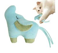 Juguete de hierba gatera, juguete interactivo con sonidos para la percepción sensorial - Accesorios para mascotas Teaser Elefantes Felpa para interior gatito estimulación de arañazos enriquecimiento