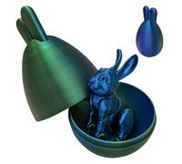 Juguete de Huevo de Pascua,Juguete Impreso de Pascua,Juguete de Sello Flexible Fidget Juguete de Huevo Impreso en - de Pascua Coloridos articulados, decoración del hogar para Navidad y Pascua