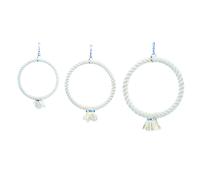 Juguete de jaula Nobby, anillo de escalada de algodón medio, 29 cm blanco