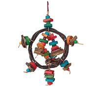 Juguete de jaula para pájaros, juguete para colgar, juguete de columpio natural, accesorios de jaula de pájaros, juguete masticable, guacamayos