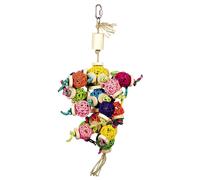 Juguete De Jaula Para Papagüeros Grande 37x18cm Pelotas De Mimbre