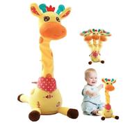 Juguete de jirafa bailando de 35 cm, juguetes educativos de jirafas que bailan, cantan, hablan, graban y repiten, juguetes de animales de peluche interactivos de jirafas, juguetes de peluche de jirafa