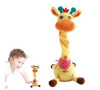 Juguete De Jirafa Peluche Interactivo - 15x15x32 Cm Movimiento De Diseño Mimoso Suave, Baile De Peluche Con Luz Musical, Batería Fun Educational | Figura En Movimiento Recargable Para Ba