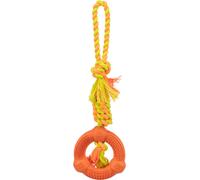 Juguete de juego con anillo, goma natural ø 12/41 cm naranja/lima