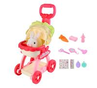 Juguete de juego de carro para mascotas, juego de carro de juego para niños pequeños | Canciones Portaperros de peluche con sonido de inducción | Juego de juego interactivo en carro para gar