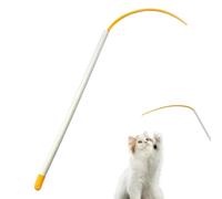 Juguete de juguete para gatos, varita de juguete portátil de silicona de 20 pulgadas, de juguete flexible para gatos, caña de pescar para gatos, juguetes de interior para mascotas y gatos