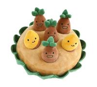 Juguete de juguete para perros y peluches, Squeaky Potato Snuffle Mat, 9,45 x 7,87 pulgadas Interactive Plush Puzzle Toy, Multifunctional Potato Patch Design, (Yellow), Ideal para Small, Medium, and