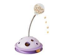 Juguete de la plataforma del gato - Dispensador de comida para perros interactivos | Giratorio a prueba de óxido Lento para comer con bola de primavera, alimentador de rompecabezas para gatos y chie