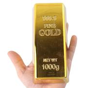 Juguete de ladrillo de Oro: Barra de Oro Falsa, Accesorio de ladrillo de Brillo | Decoración de Bares de lingotes realistas, Accesorio de novedoso para niños, de para Accesorio de película