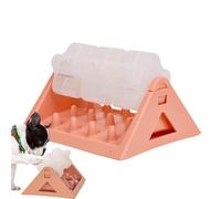 Juguete de lento para perros, dispensador de golosinas, rompecabezas interactivo de entrenamiento, lento, ajustable, juguetes rotativos con flores para mascotas, 20,8 x 13,5 x 8,1 cm