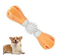 Juguete de limpieza de dientes de perro, juguete de masticación para cachorros, juguete interactivo para mordida y cepillo, juguetes masticables de goma resistente para dentición para jugar y