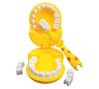 Juguete de limpieza de dientes - jirafa de juguete, respetuoso con el medio ambiente, juego de rol higiénico, divertido juego educativo, juguete de cultivo de hábitos para niños pequeños, aprendizaje