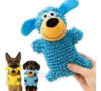 Juguete de limpieza dental de color para perros, juguete para perros pequeños, medianos y grandes, juguete de peluche para divertirse, estimulación mental y cuidado dental natural (azul)