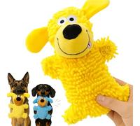 Juguete de limpieza dental de color para perros, juguete para perros pequeños, medianos y grandes, juguete de peluche para divertirse, estimulación mental y cuidado dental natural (amarillo)