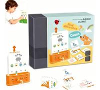 Juguete de Llave lógica para niños,Llaves educativas para niños,40 Card,3 Levels Difficulty,Juguetes educativos creativos,Locks and Keys Learning Game de 3,4,5,6 años-Stufe 1
