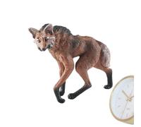 Juguete de lobo salvaje | Figuras de animales del bosque de lobo marrón | Modelo coleccionable, juguetes educativos de aprendizaje, regalo para niños de 3 años en adelante, niñas y niños pequeños