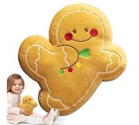 Juguete de lujuria para el hombre de jengibre de Navidad - muñeca de vacaciones de tela suave, almohada de galletas rellenas | Lindo peluche de pan de jengibre con relleno acogedor, juguete decorativo