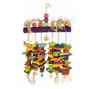 Juguete de madera colorido XXL para pájaros - Duvo Plus